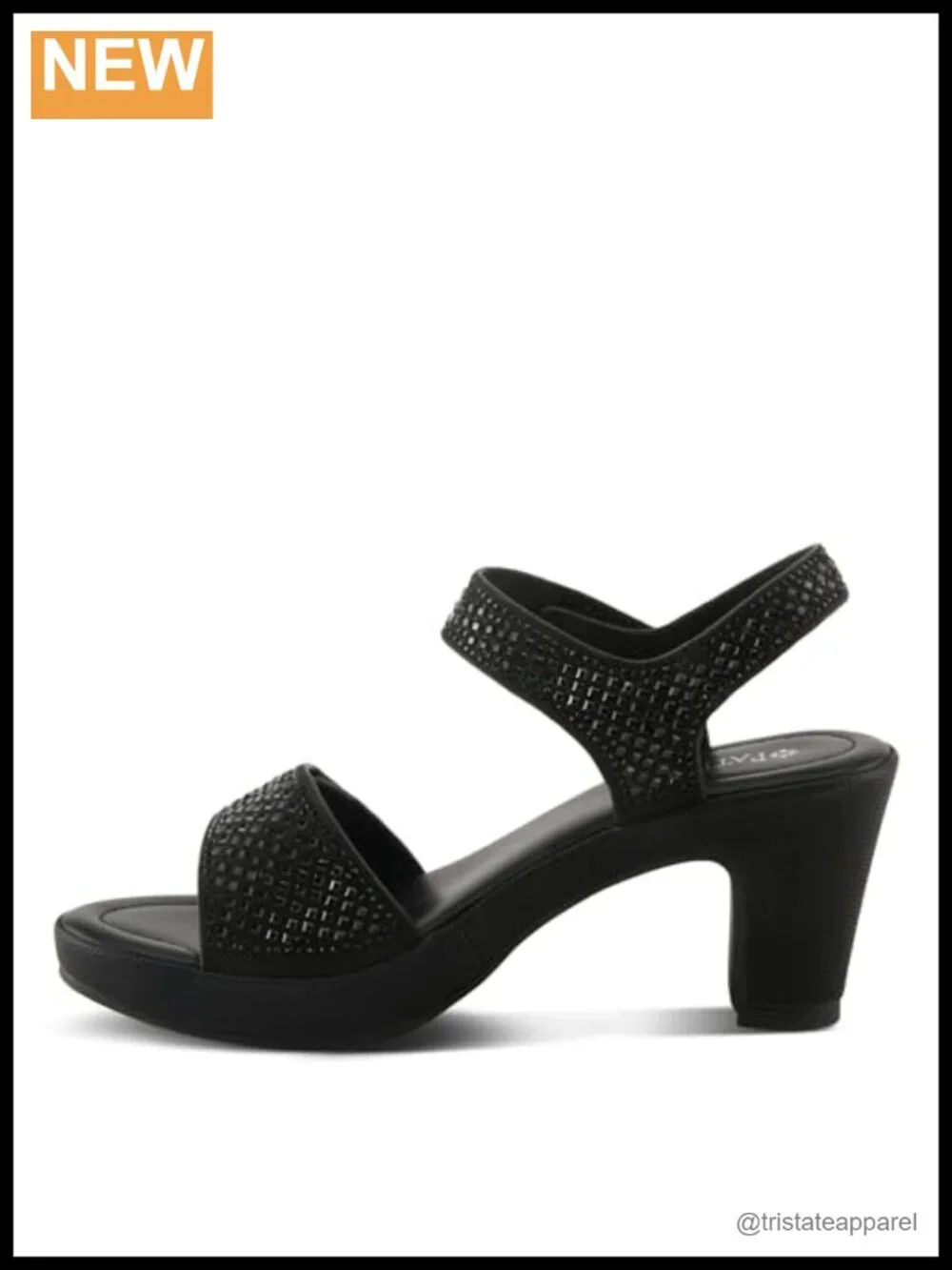 PATRIZIA Shine Platform Heels with Crystal-Adorned Straps and Microsuede Upper